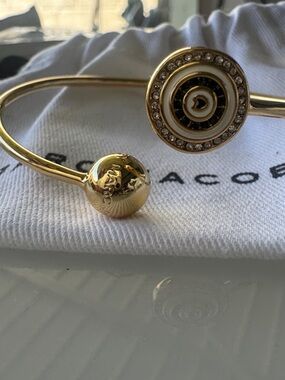 Marc Jacobs Gold-Tone Decorative Open Cuff Bracelet